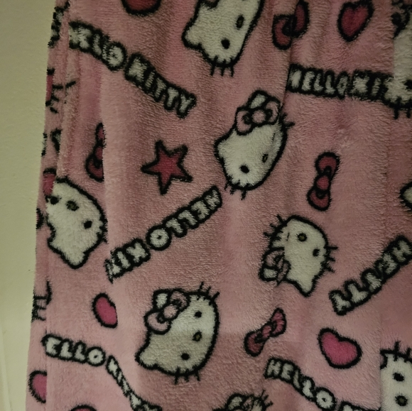 Hello Kitty Pink Adult Pajamas. Loose. Flannel. Forever21. Size L - Picture 10 of 11